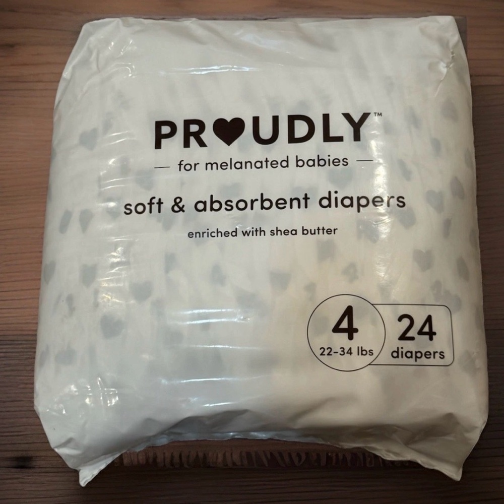 Proudly Soft & Absorbent Diapers for melanated babies size 4 22-34lbs